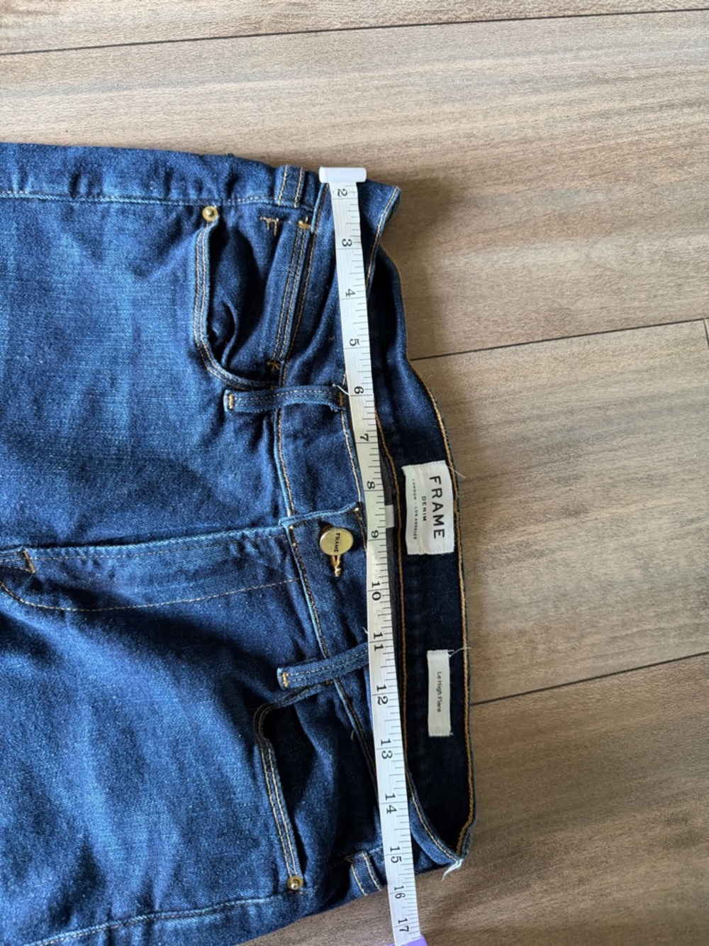 Frame Denim Dark Blue Flare Jeans - Picture 3 of 14